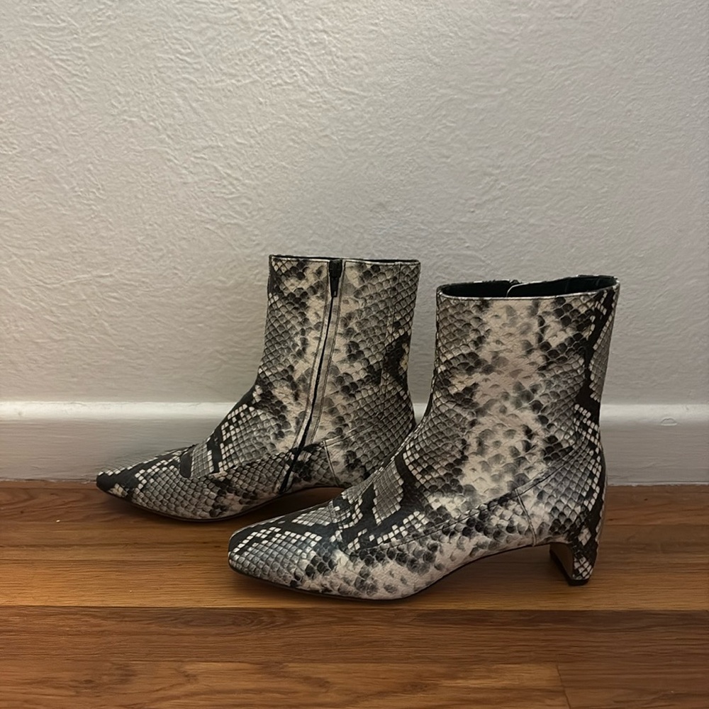 maison margiela python ankle boots